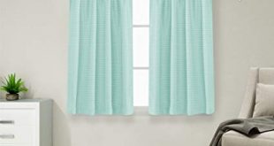 Amazon.com: Lazzzy Baby Blue Waterproof Small Window Curtains for