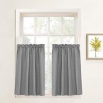 Amazon.com: Lazzzy Grey Tier Curtains for Kitchen 24