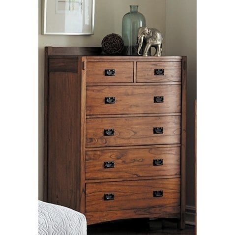 Shop Simply Solid Milla Oak Finish Solid Wood 6-drawer Chest - On