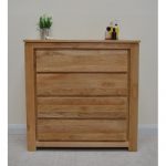 Movable and attractive solid wood bedroom chest of drawers for