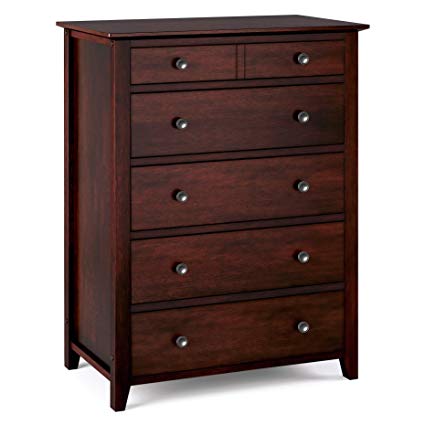 Amazon.com: VASAGLE Chest, 5 Drawer Dresser with Solid Wood Frame