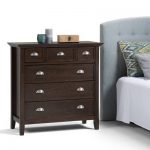 Normandy Solid Wood Bedroom Chest Of Drawers Tobacco Brown