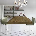 Unique Dining Table Mixing Glass and Solid Wood Furniture Design