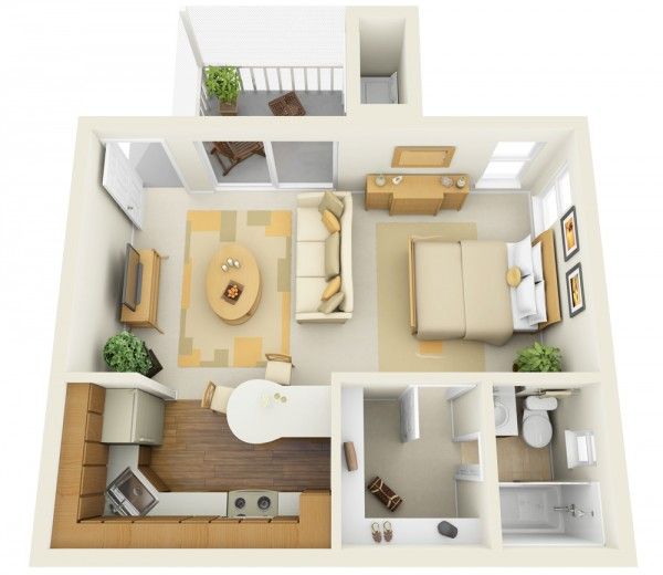 11 Ways To Divide A Studio Apartment Into Multiple Rooms | Apartment