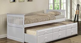 Amazon.com: Merax Captain's Platform Storage Bed with Trundle Bed