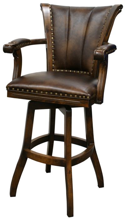 Upholstered Arms | Chalet | Bar Stools, Stool, Wood bar stools