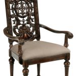 Jonathan Charles Jacobean Style Dark Oak Chair Pierced Back 493271