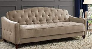 Amazon.com: Novogratz Vintage Tufted Sofa Sleeper II (Taupe Velour