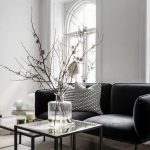 Furniture - Living Room : Living Room : White walls and walnut