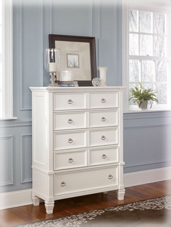 Amazon.com: Cottage Style White Prentice Bedroom Chest of Drawers