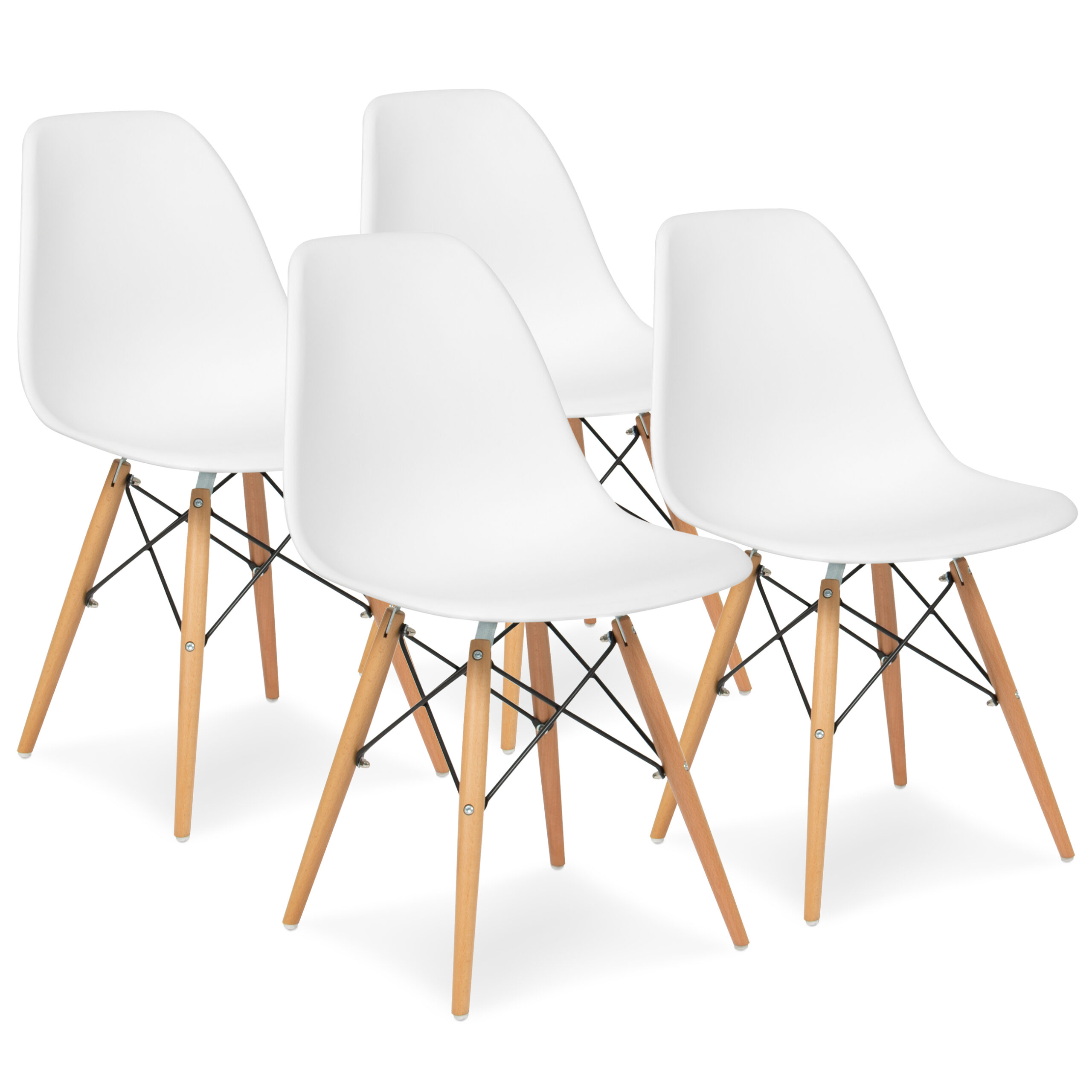 Best Choice Products Set of 4 Mid Century Modern Eames Style Dining