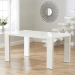 Buy Mark Harris Metz White High Gloss Dining Table 120cm Online