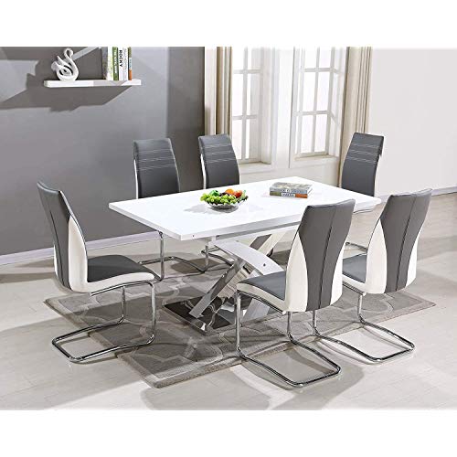 White Gloss Dining Tables: Amazon.co.uk