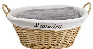 Amazon.com: Home Basics Wicker Laundry Basket (Natural): Home & Kitchen