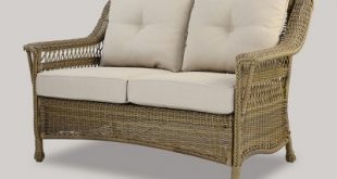 Cambridge All Weather Wicker Loveseat With Cushions - Threshold