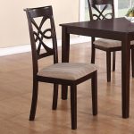 Choose perfect pair of wood dining chairs with upholstered seats