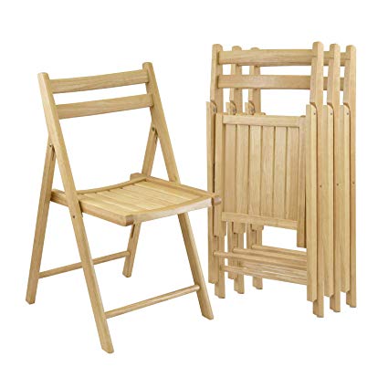 Amazon.com - Winsome Wood Folding Chairs, Natural Finish, Set of 4
