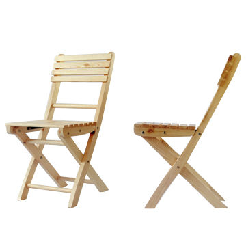 Outdoor Wooden Folding Dining Chair, Customized Materials and