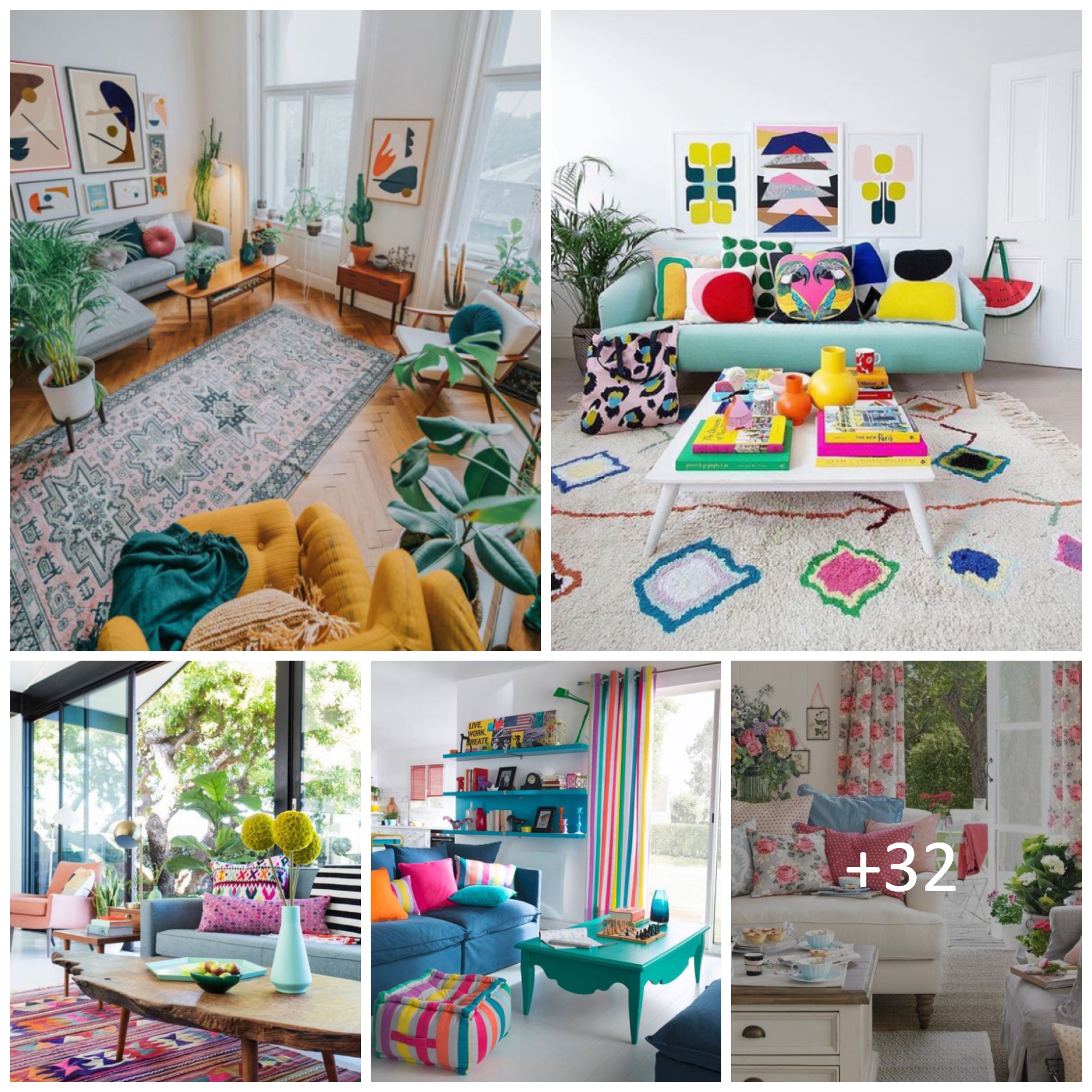 Colorful living room decor ideas for more summer charm at home