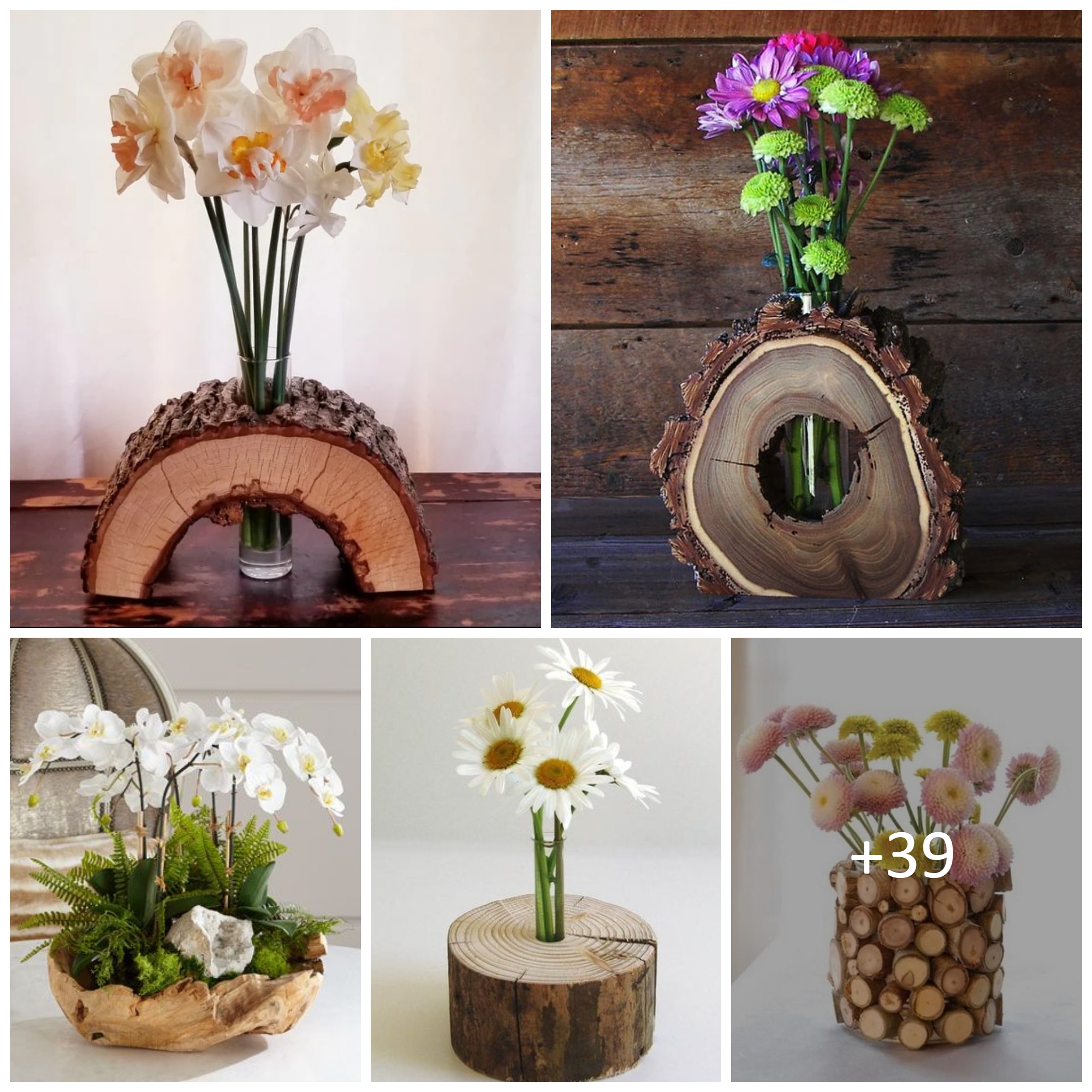 Creative Wooden Vases