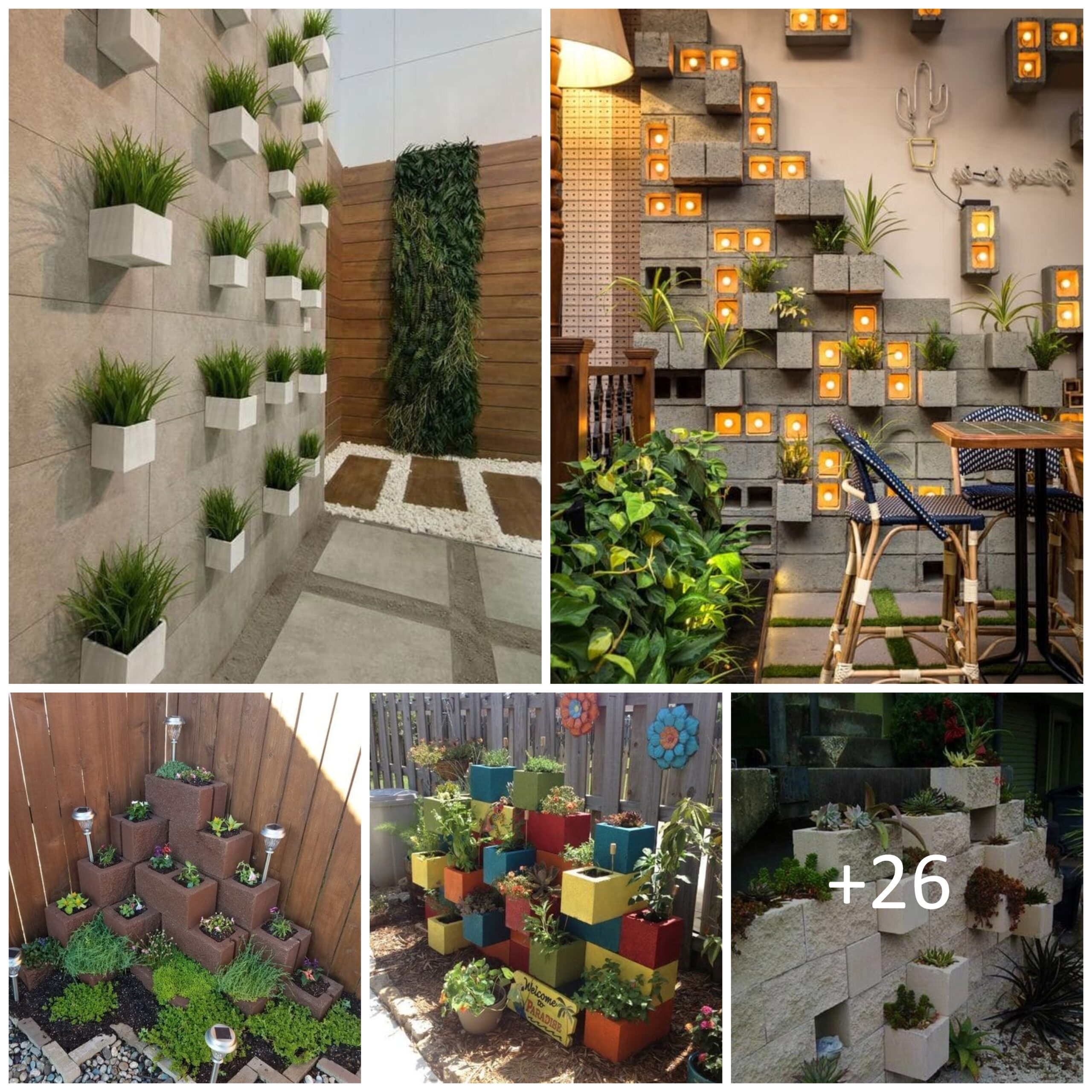 Beautiful Cinder Block Outdoor Projects