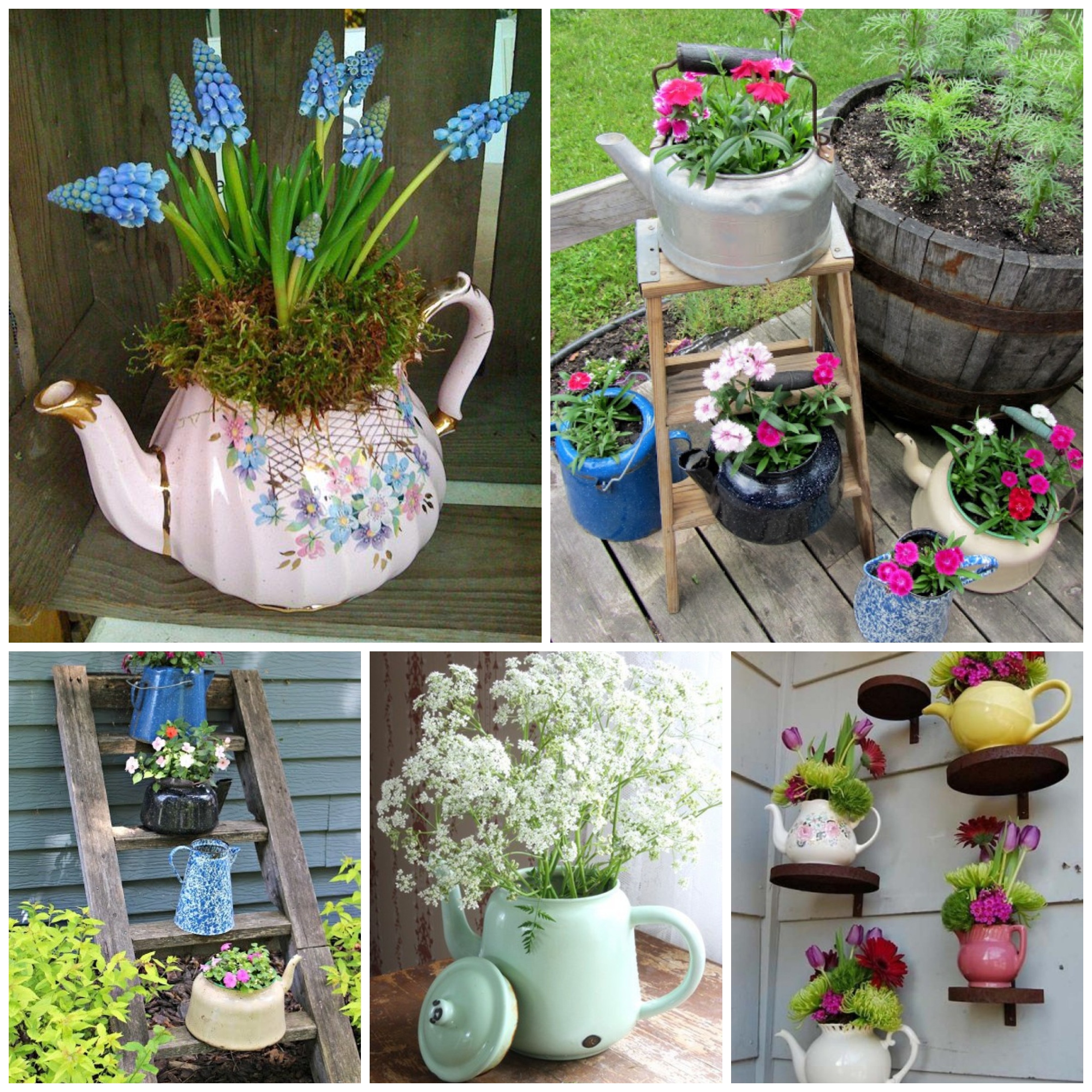 22 Unique DIY pots from old teapots that you can make by yourself