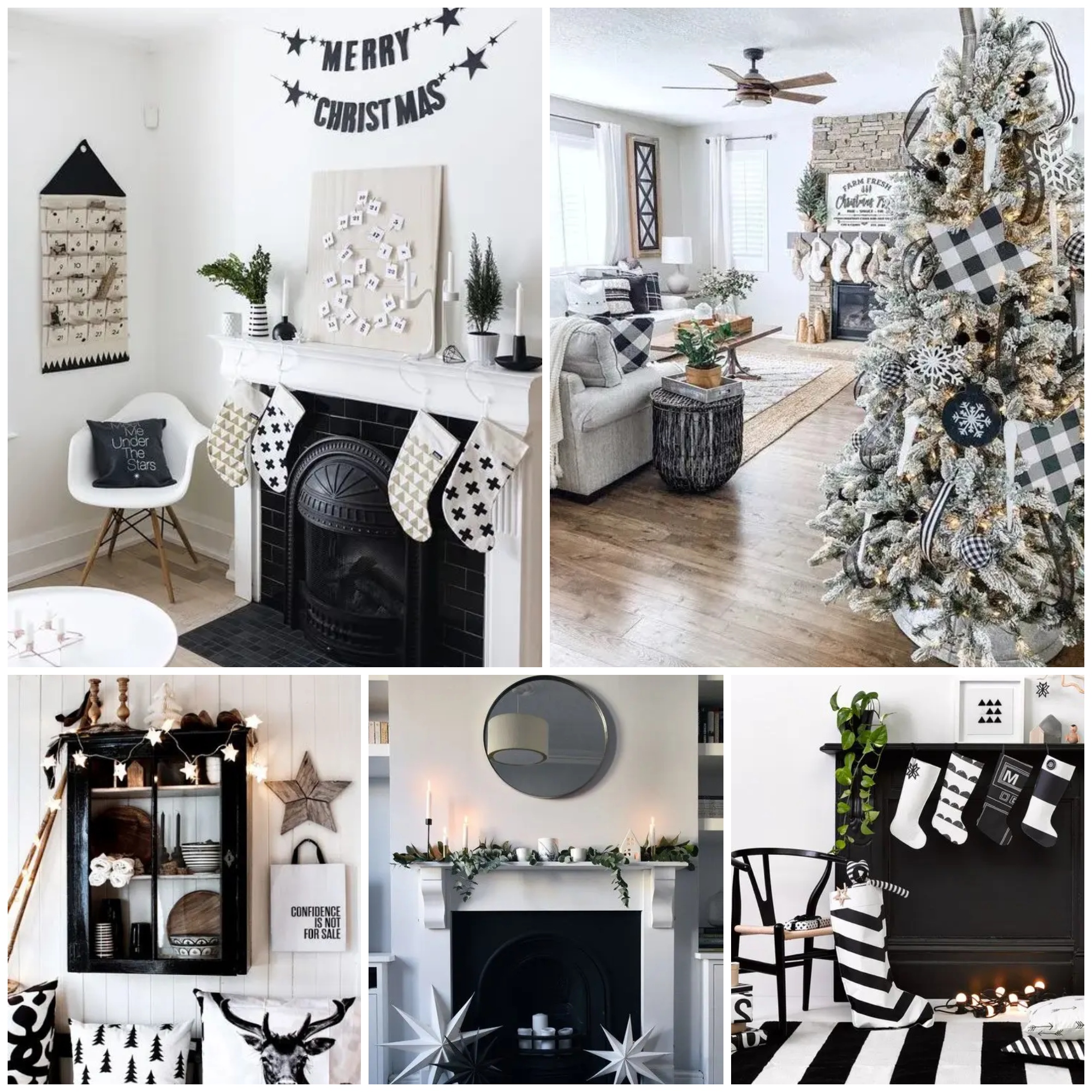 Modern Black And White Christmas Décor Ideas