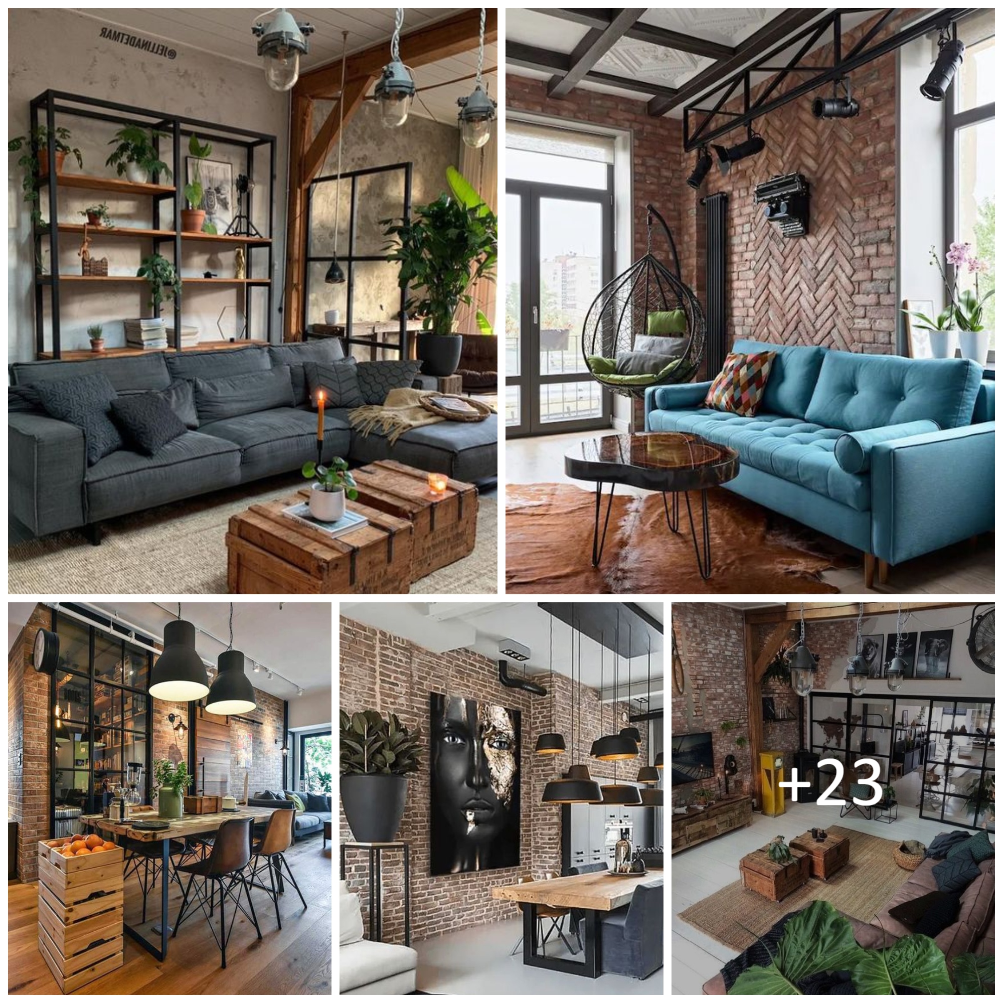 Awesome Industrial Living Room Designs