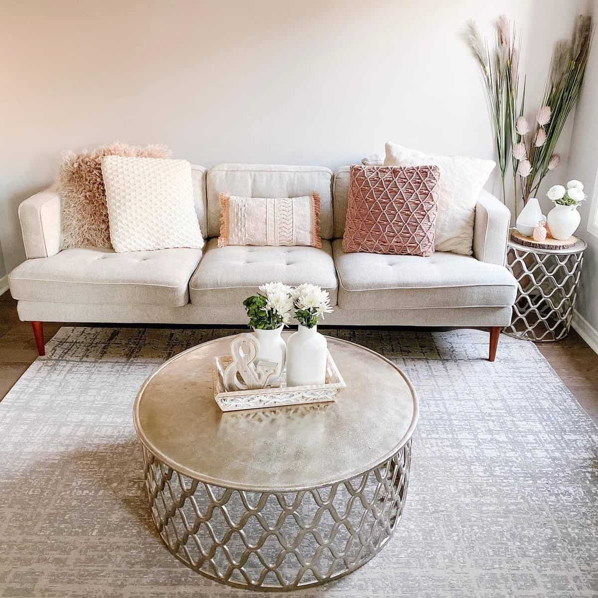 Rustic gray living room sofa 