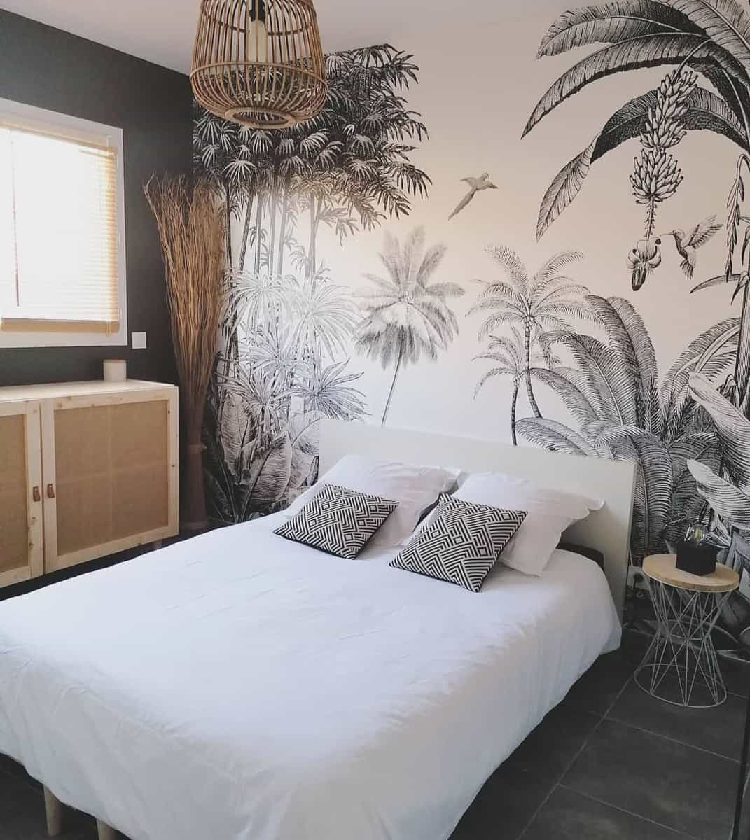 Tropical island wallpaper for the bedroom