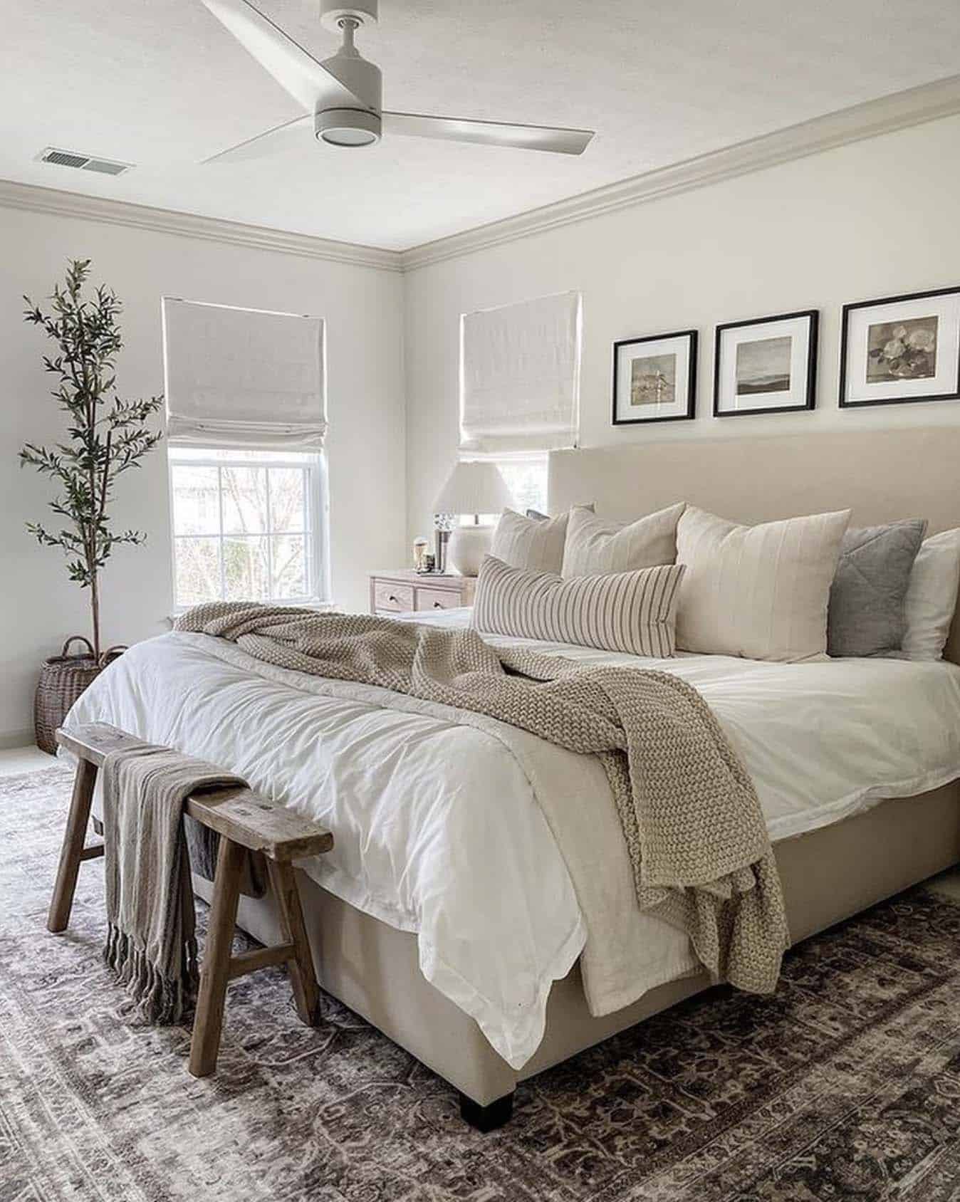 cozy bedroom with layers