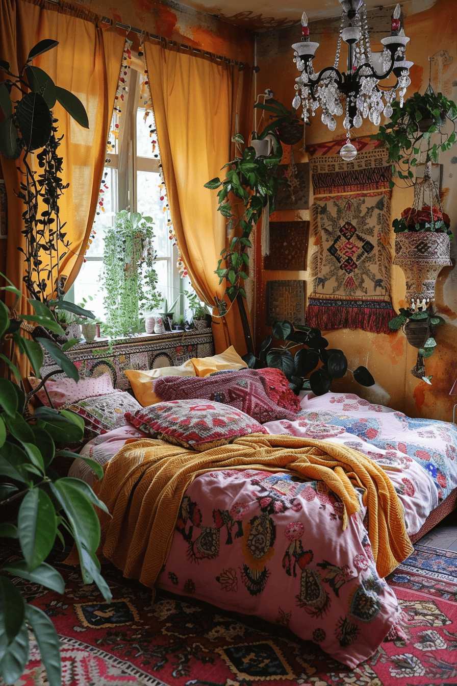 Bedroom with charm in boho style 1709380163 4