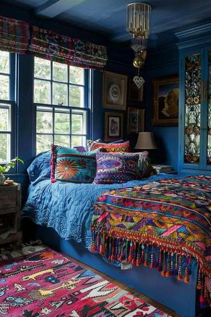 Blue boho style bedroom 1709367478 2