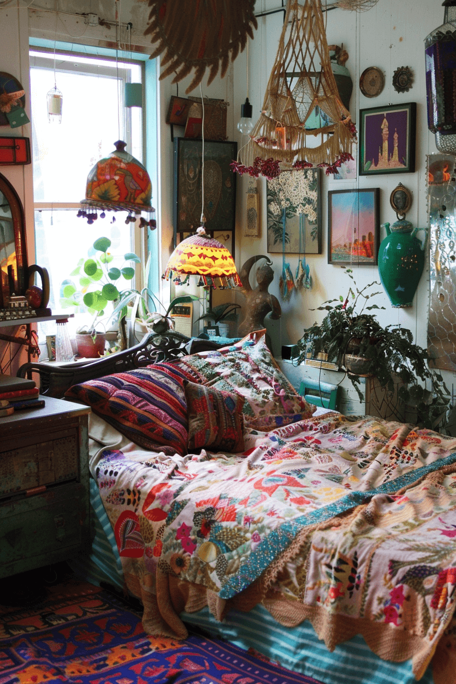 Layered bohemian bedroom ideas with decor 1709381923 2