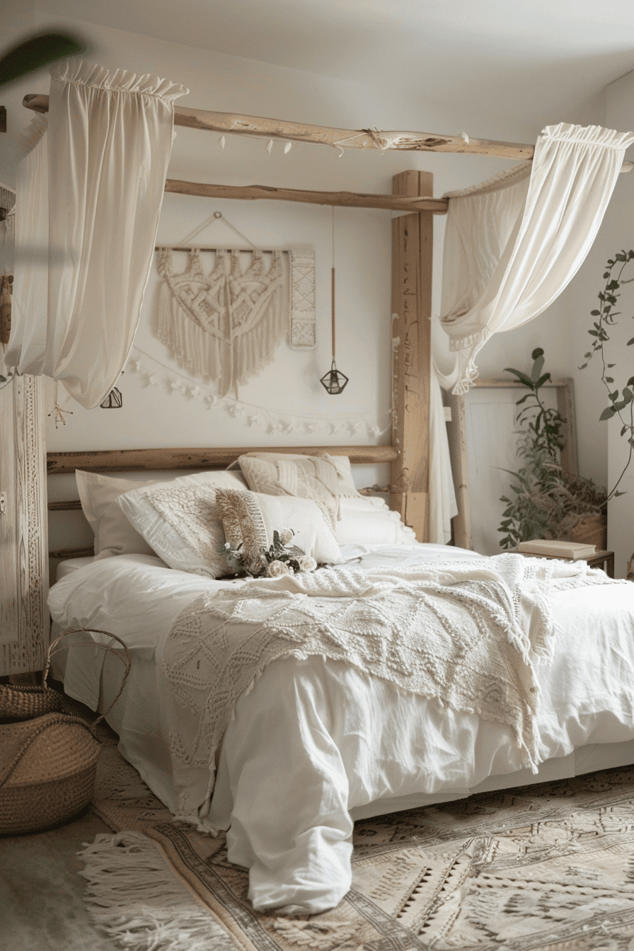 Bedroom with charm in boho style 1709380163 1