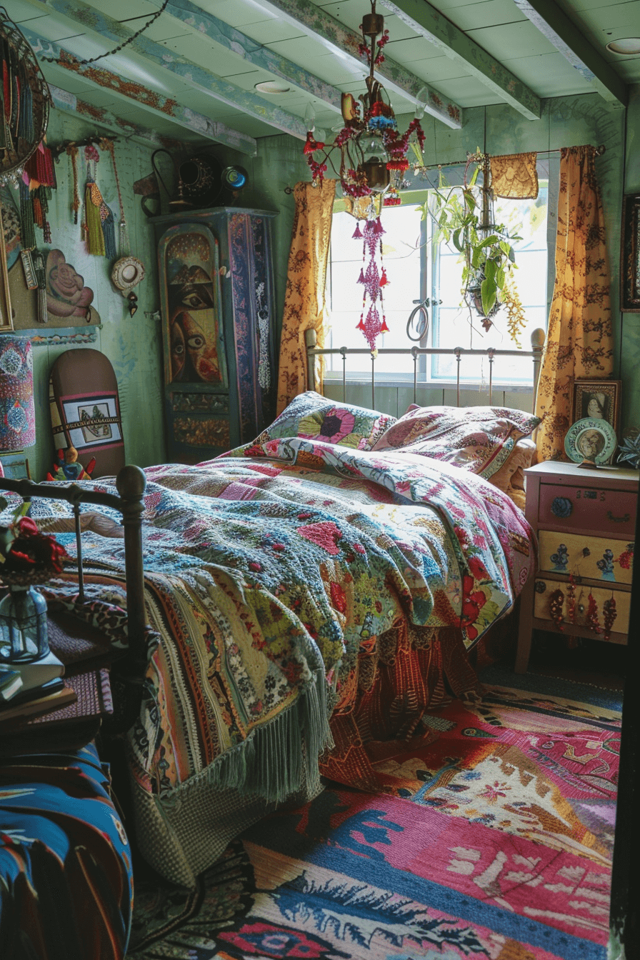 Playful bedroom in boho style 1709380297 1