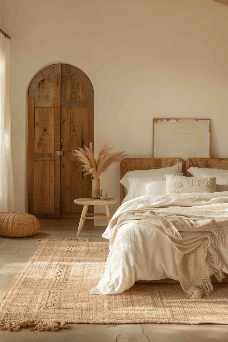 A minimalist bedroom in boho style 1709387642 4
