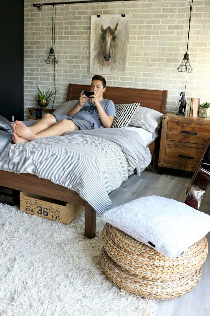 Comfortable and livable modern teenager's room #teenageboyroom #boyroom #decorhomeideas