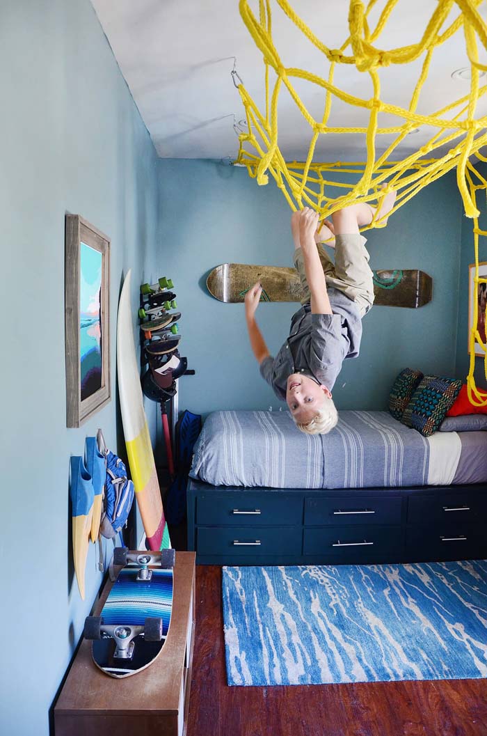 Home fitness concept Teen Boy Room #teenageboyroom #boyroom #decorhomeideas