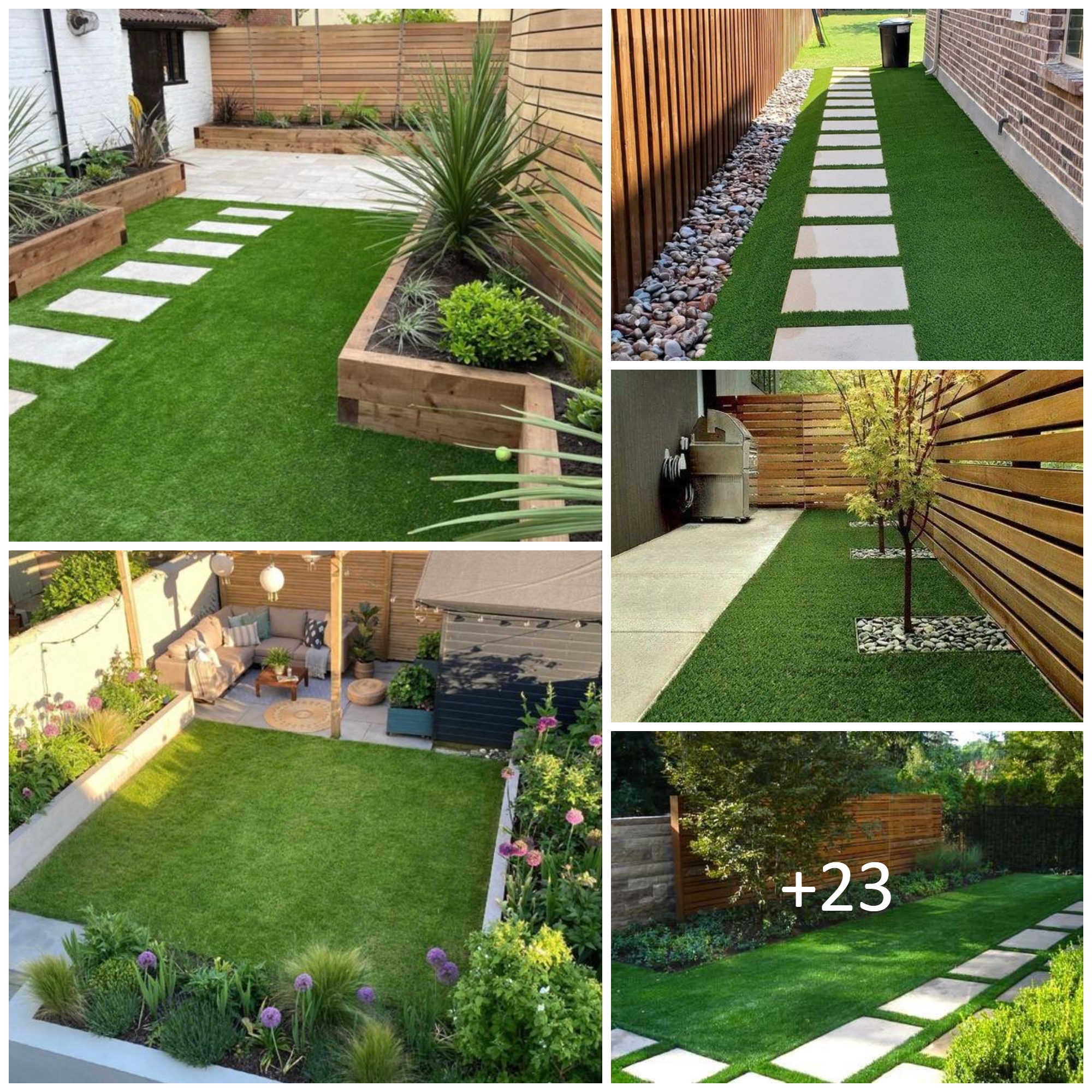 Backyard landscape design & renovation with artificial grass