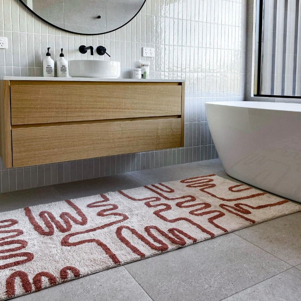 Enhance Your Bathroom with Stylish, Oversized Rugs