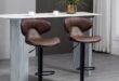 adjustable swivel bar stools with back