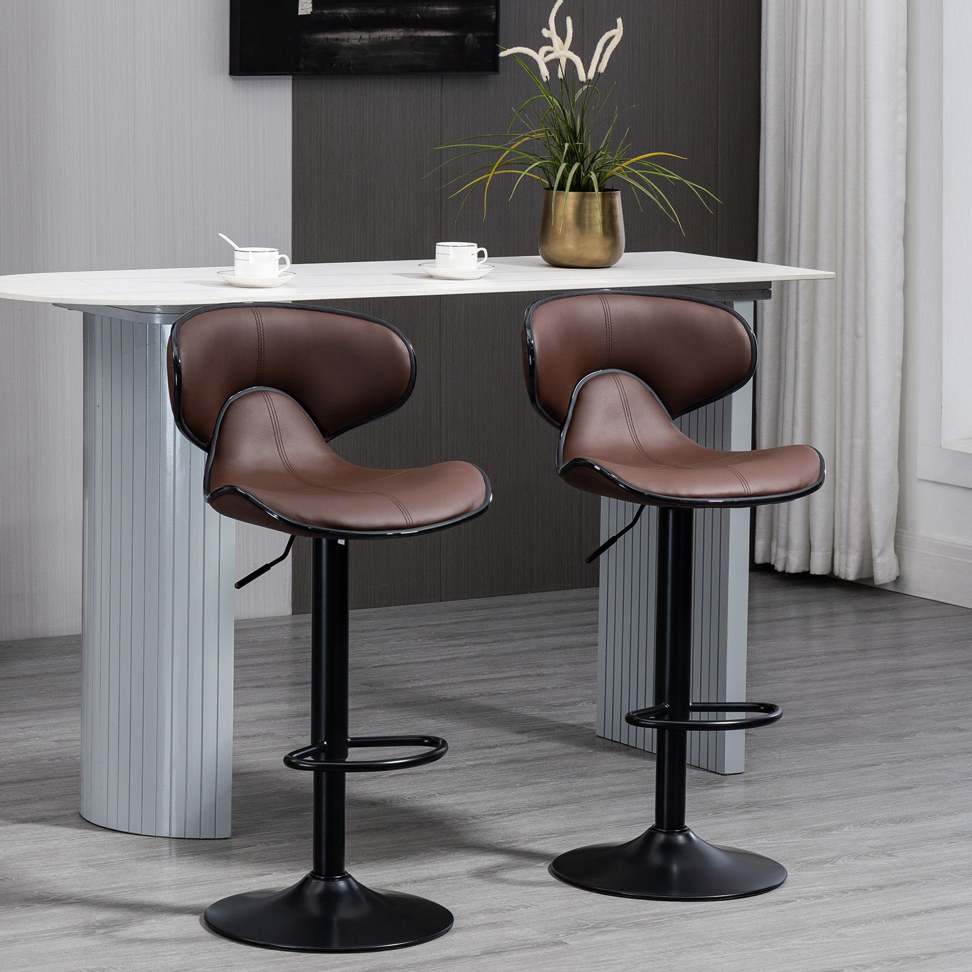 Enhance Your Seating Experience with Adjustable Swivel Bar Stools Featuring Back Support