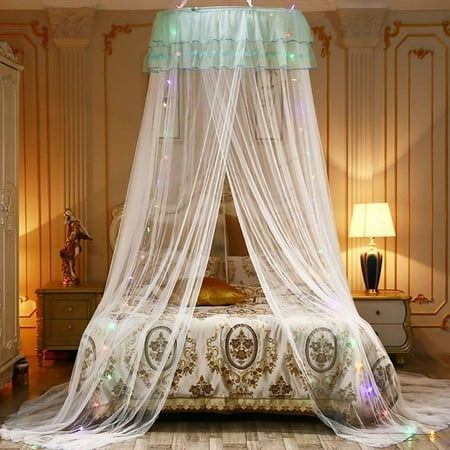 Elegant Queen Size Canopy Bed with Luxurious Curtains