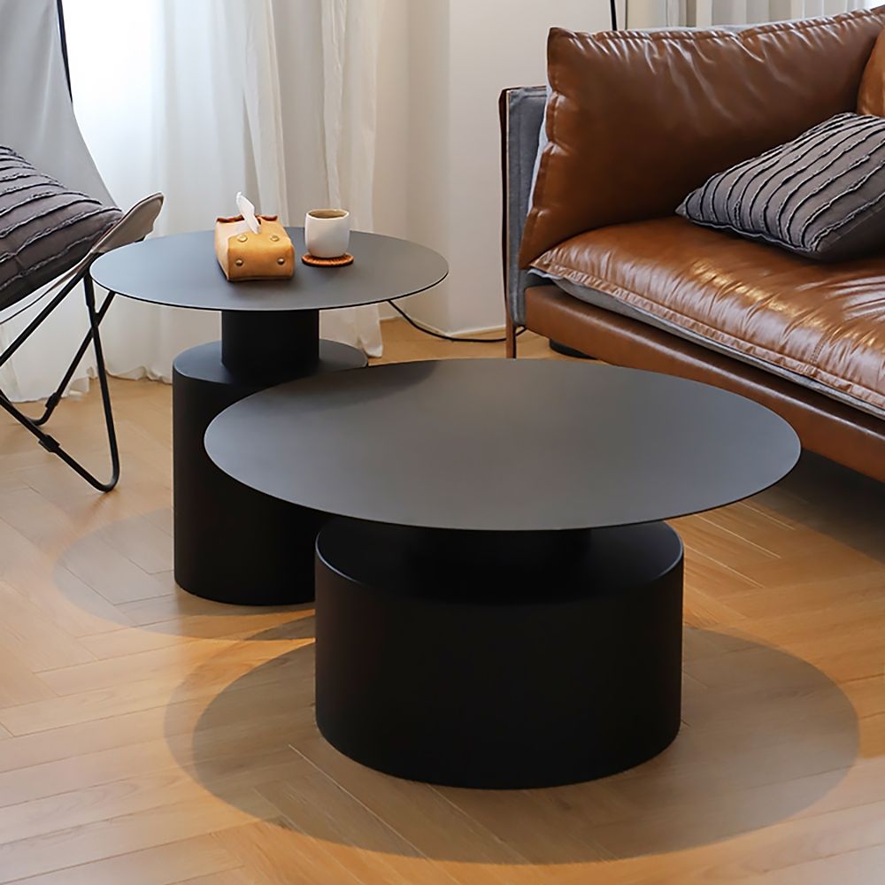 Elegant Matching Set of Black Coffee Table and End Table