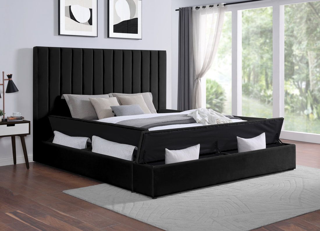 Elegant Black Queen Bed Frame with Headboard: A Timeless Addition to Your Bedroom