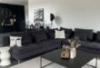 black and white living room furniture