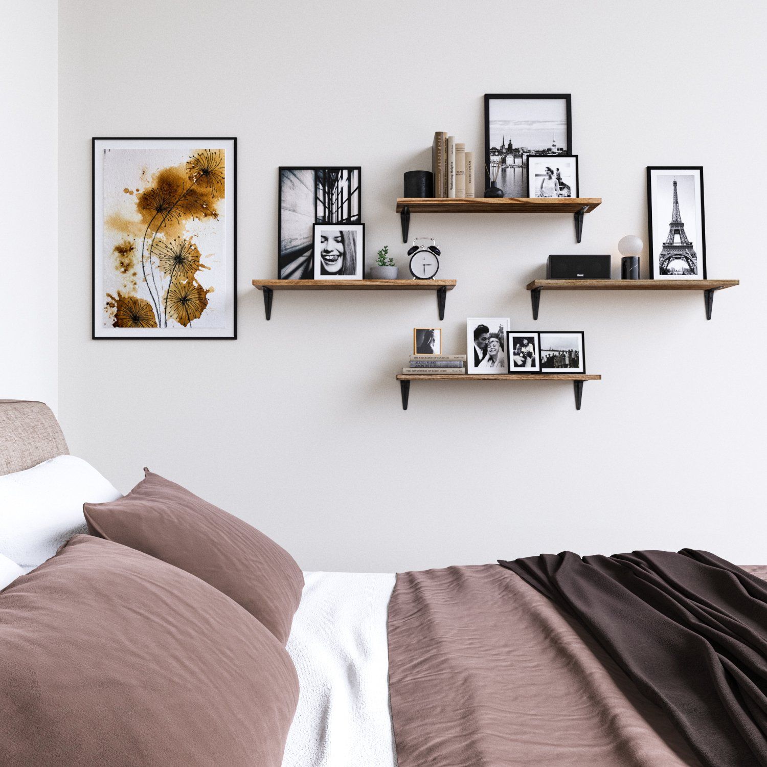 Clever Ways to Utilize Wall Space in Your Bedroom for Storage