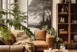 Living Room Design with plants
