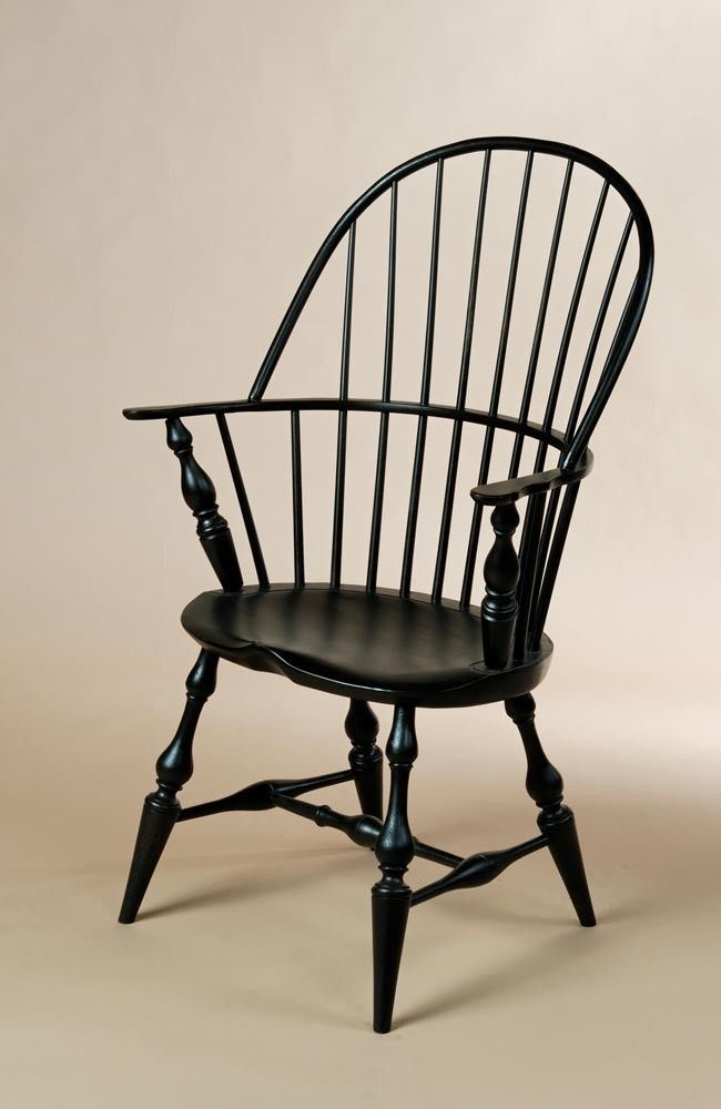 Elegant Black Windsor Chairs with Arms Add Classic Charm to Any Space